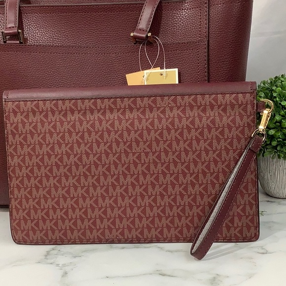 NWT Michael Kors 3 in 1 Maisie Large Top Zip Tote Crossbody Pouch Wristlet - Picture 4 of 12